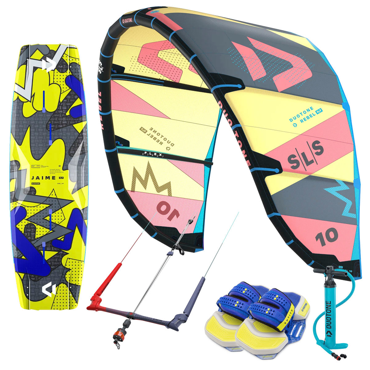 Duotone Rebel SLS with Jaime Pro Kiteboarding Package