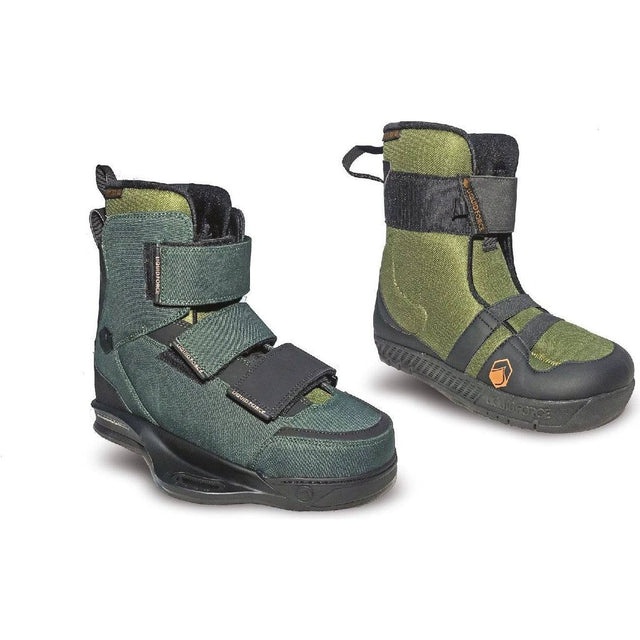 Liquid Force Hiker Army Green Boots Bindings | Force Kite & Wake